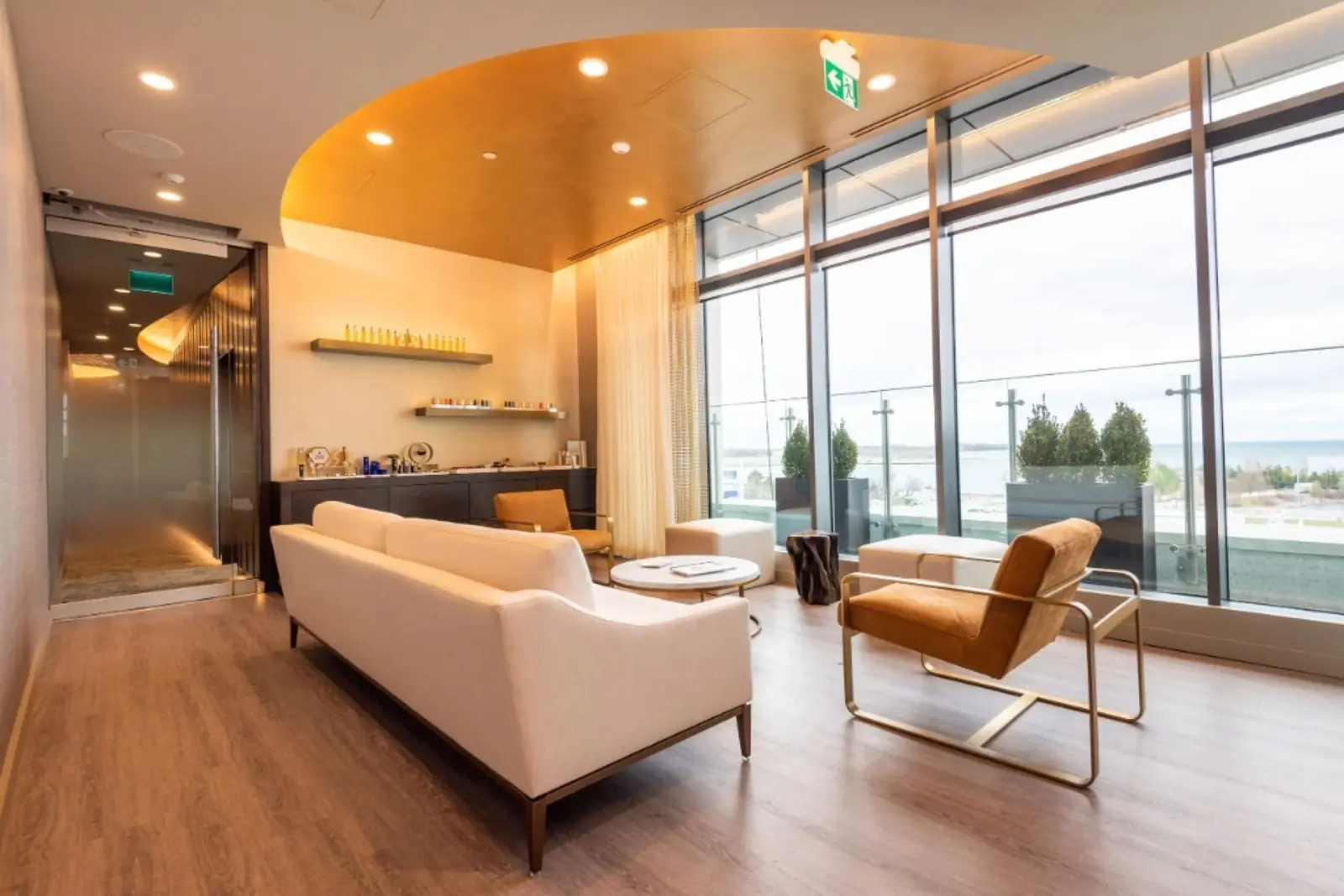 Guerlain Spa lobby at Hotel X — interior designed and built by Rose Hill